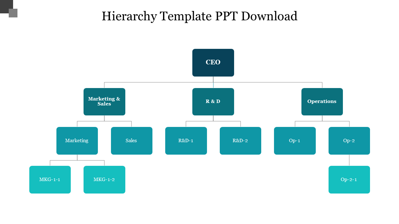 Free - Editable Hierarchy Template PPT Download